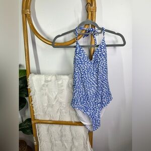 Target x Vineyard Vines Blue and White One Piece Swimsuit Sz M